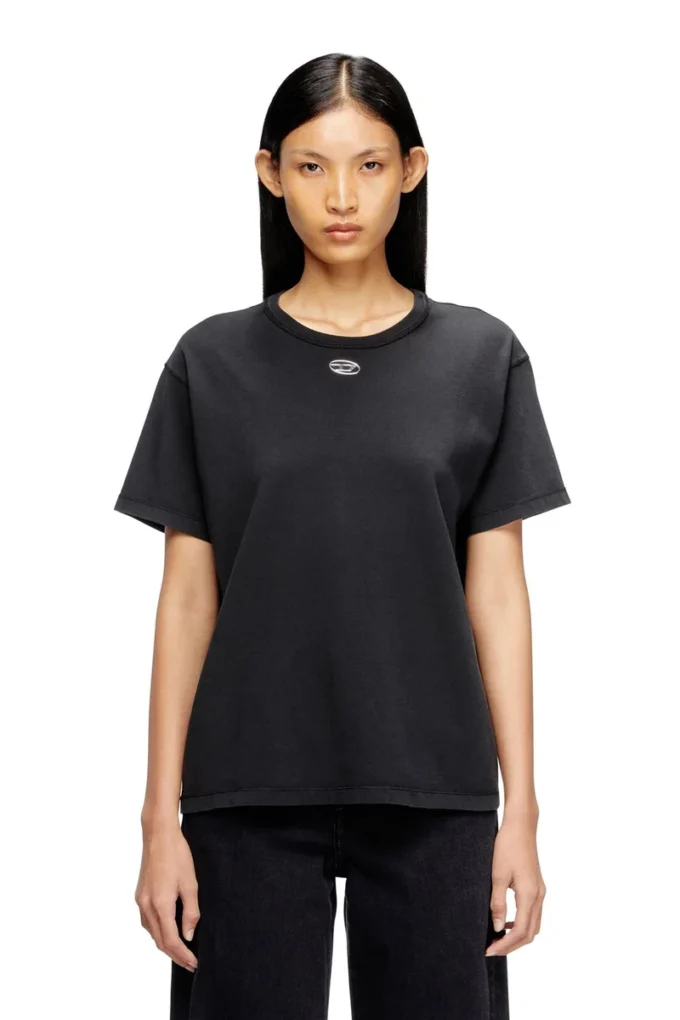 t-normy-od-s1 T-shirt in cotone con Oval D metallizzato t-normy-od-s1 T-shirt in cotone con Oval D metallizzato