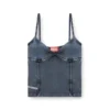 t-ony Top con spalline in jersey effetto denim t-ony Top con spalline in jersey effetto denim