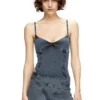 t-ony Top con spalline in jersey effetto denim t-ony Top con spalline in jersey effetto denim