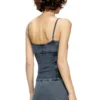 t-ony Top con spalline in jersey effetto denim t-ony Top con spalline in jersey effetto denim