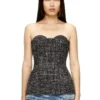 t-orset Top corsetto bouclé con scollo ultra profondo