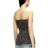 t-orset Top corsetto bouclé con scollo ultra profondo