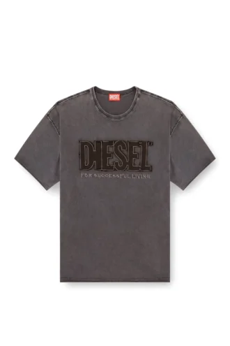 t-rawboxt T-shirt con logo applicato e bordi grezzi