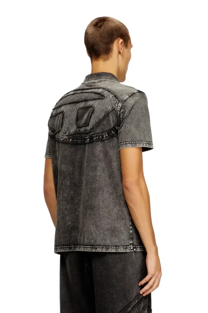 t-rejust-nc-den Polo in jersey effetto denim