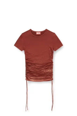 t-rey Top in jersey con lacci laterali