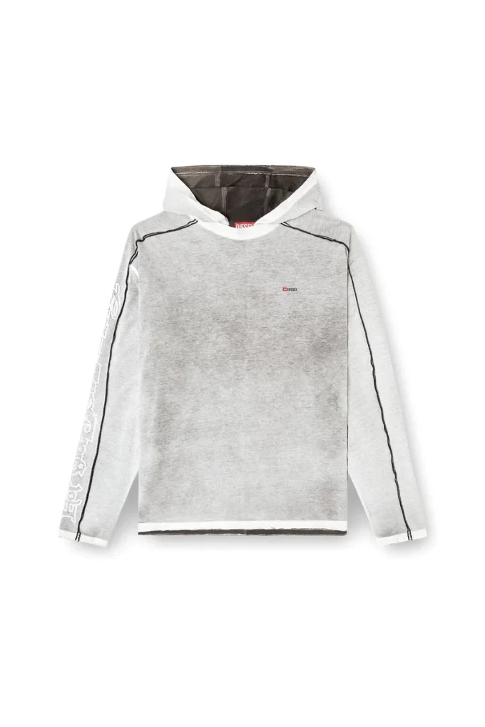t-riven-ls-hood Felpa con cappuccio in cotone con effetto spray colorato