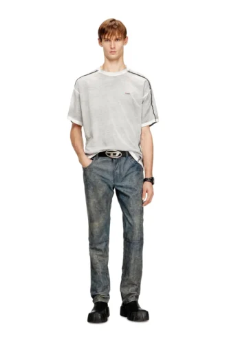t-riven T-shirt in cotone morbido con spruzzi di colore