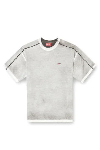 t-riven T-shirt in cotone morbido con spruzzi di colore