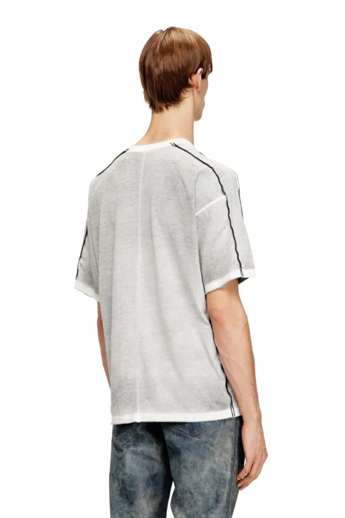 t-riven T-shirt in cotone morbido con spruzzi di colore