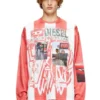t-ruby T-shirt a maniche lunghe a righe con toppe fotografiche t-ruby T-shirt a maniche lunghe a righe con toppe fotografiche