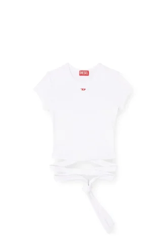 T-shirt con lacci incrociati