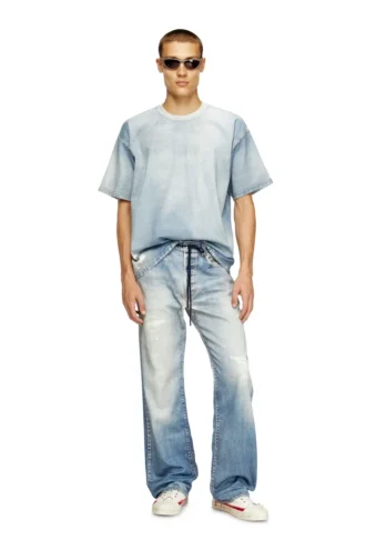 T-shirt d-box jogg in JoggJeans stampato effetto candeggina