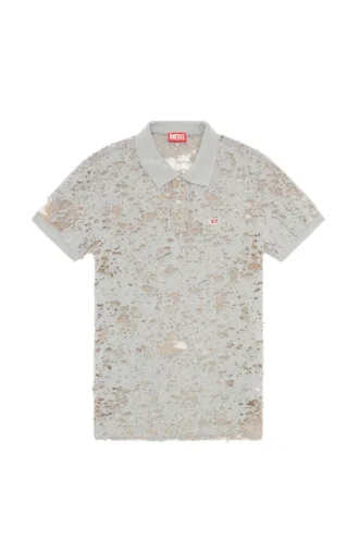 t-smith-devor Polo in tulle con jersey distrutto