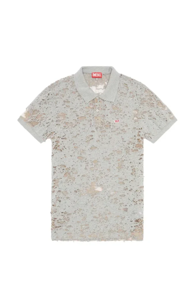 t-smith-devor Polo in tulle con jersey distrutto t-smith-devor Polo in tulle con jersey distrutto