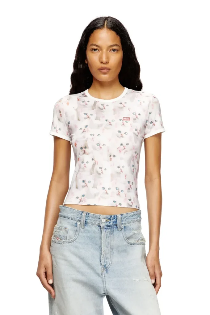 t-unclau Top in jersey con stampa all-over t-unclau Top in jersey con stampa all-over