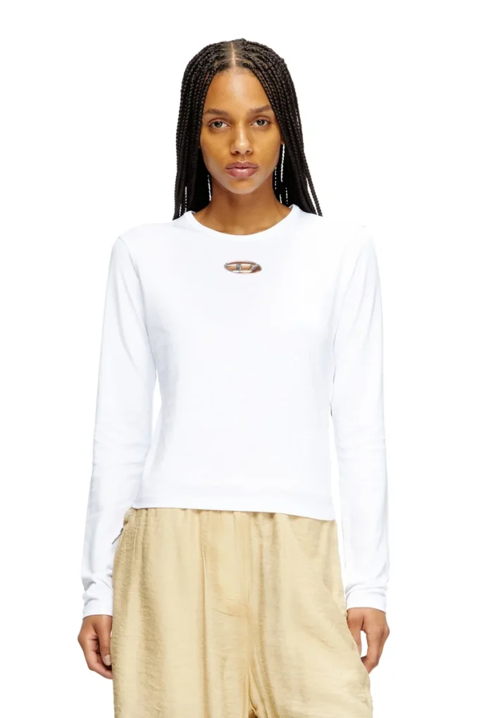 t-uncutie-long-ls-od Top a maniche lunghe con taglio ovale a D