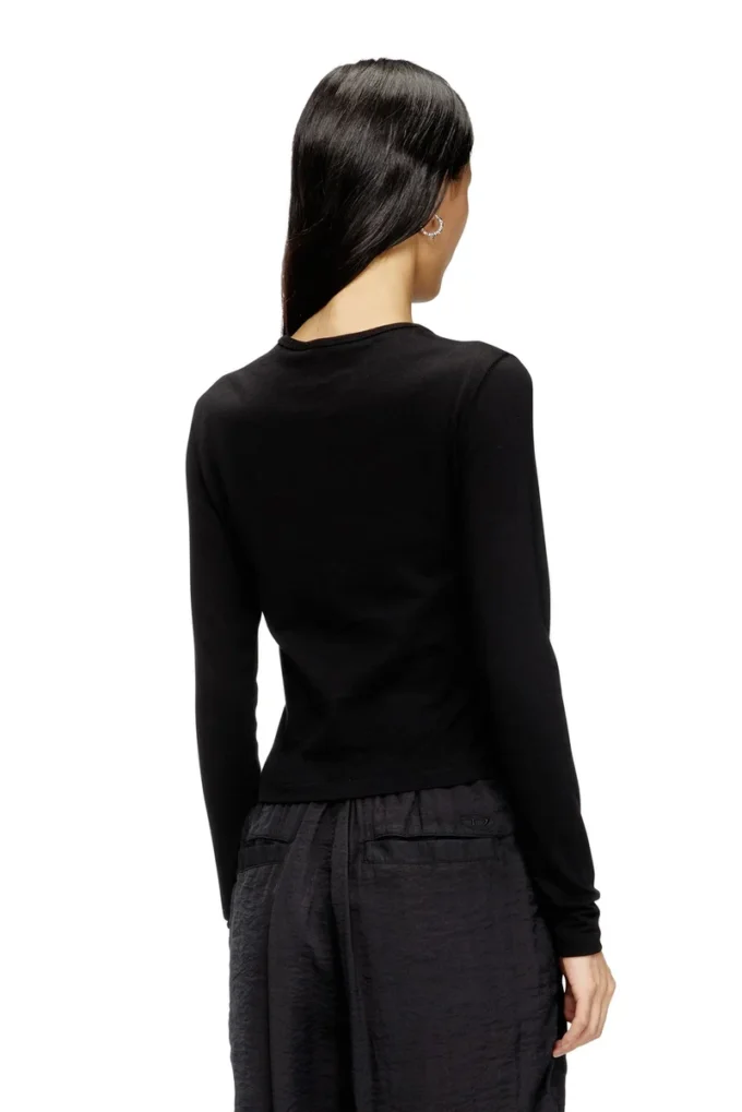 t-uncutie-long-ls-od Top a maniche lunghe con taglio ovale a D