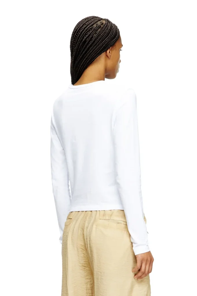 t-uncutie-long-ls-od Top a maniche lunghe con taglio ovale a D