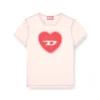 t-uncuties-long-s5 T-shirt slim con stampa a cuore e borchie t-uncuties-long-s5 T-shirt slim con stampa a cuore e borchie