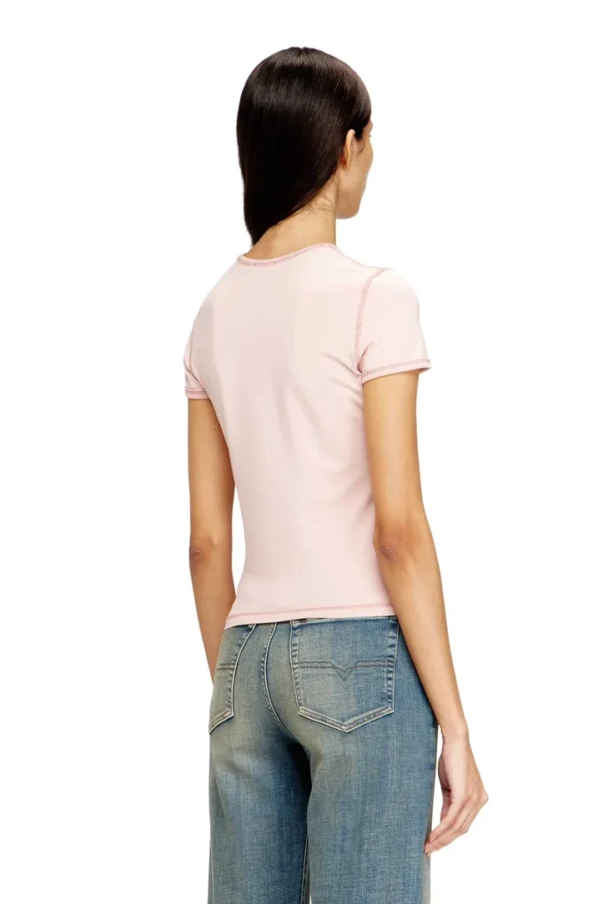 t-uncuties-long-s5 T-shirt slim con stampa a cuore e borchie t-uncuties-long-s5 T-shirt slim con stampa a cuore e borchie