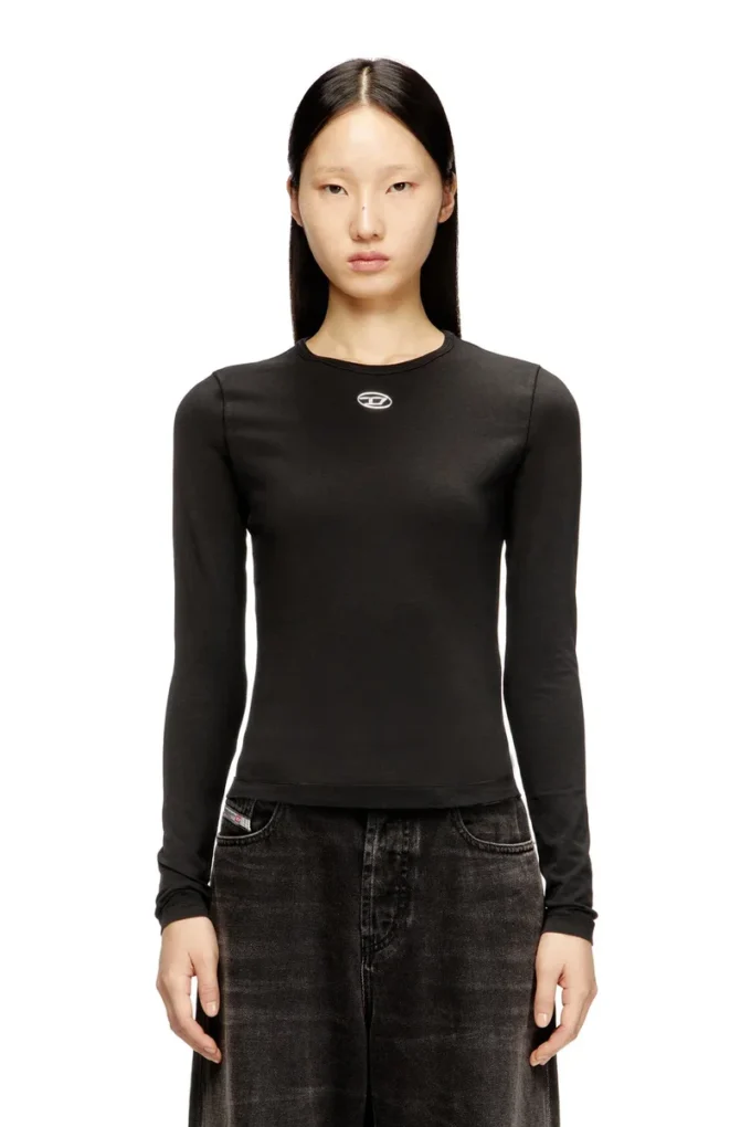 t-uncutieslong-ls-od Maglia in cotone con logo Oval D t-uncutieslong-ls-od Maglia in cotone con logo Oval D