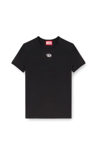 t-uncutieslong-od T-shirt slim fit con logo Oval D metallizzato