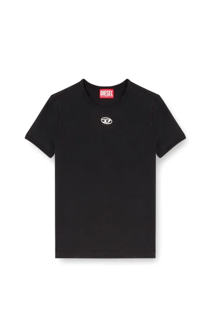 t-uncutieslong-od T-shirt slim fit con logo Oval D metallizzato t-uncutieslong-od T-shirt slim fit con logo Oval D metallizzato