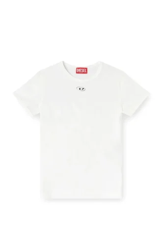 t-uncutieslong-od T-shirt slim fit con logo Oval D metallizzato