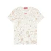 t-uncyna T-shirt in tulle con jersey distrutto