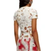 t-uncyna T-shirt in tulle con jersey distrutto