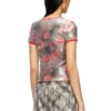 t-unkyel Top aderente in jersey con stampa floreale e paillettes t-unkyel Top aderente in jersey con stampa floreale e paillettes