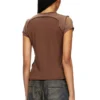 t-unrawy T-shirt Henley con effetto peel-off t-unrawy T-shirt Henley con effetto peel-off