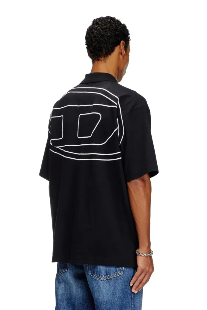 t-vort-megoval-d Polo con ricamo ovale maxi D t-vort-megoval-d Polo con ricamo ovale maxi D