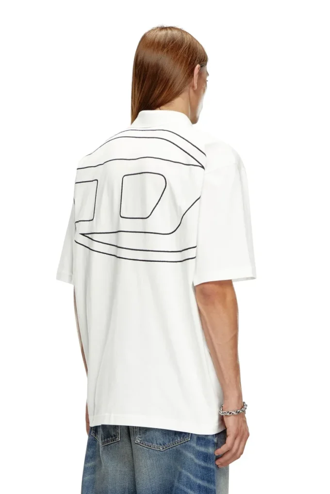 t-vort-megoval-d Polo con ricamo ovale maxi D t-vort-megoval-d Polo con ricamo ovale maxi D