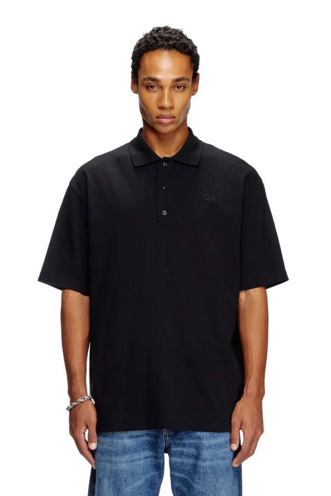 t-vort-megoval-d Polo con ricamo ovale maxi D t-vort-megoval-d Polo con ricamo ovale maxi D