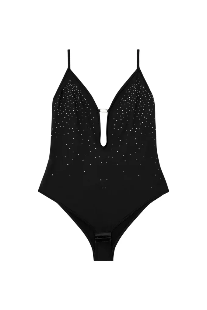 ufby-oval-d-bodysuit Body in microfibra con cristalli