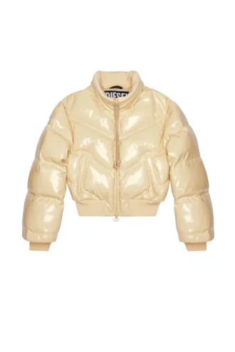 w-crema Bomber imbottito in vinile trapuntato w-crema Bomber imbottito in vinile trapuntato