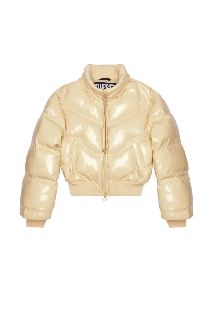 w-crema Bomber imbottito in vinile trapuntato w-crema Bomber imbottito in vinile trapuntato