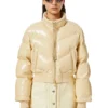 w-crema Bomber imbottito in vinile trapuntato w-crema Bomber imbottito in vinile trapuntato