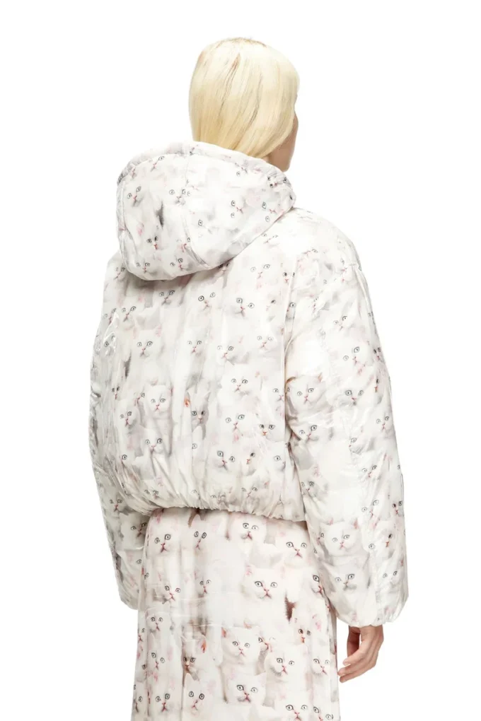 w-inner-r1 Piumino imbottito con stampa gatto