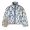w-kons Piumino imbottito in denim devoré trapuntato con motivo argyle w-kons Piumino imbottito in denim devoré trapuntato con motivo argyle