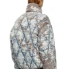w-kons Piumino imbottito in denim devoré trapuntato con motivo argyle w-kons Piumino imbottito in denim devoré trapuntato con motivo argyle