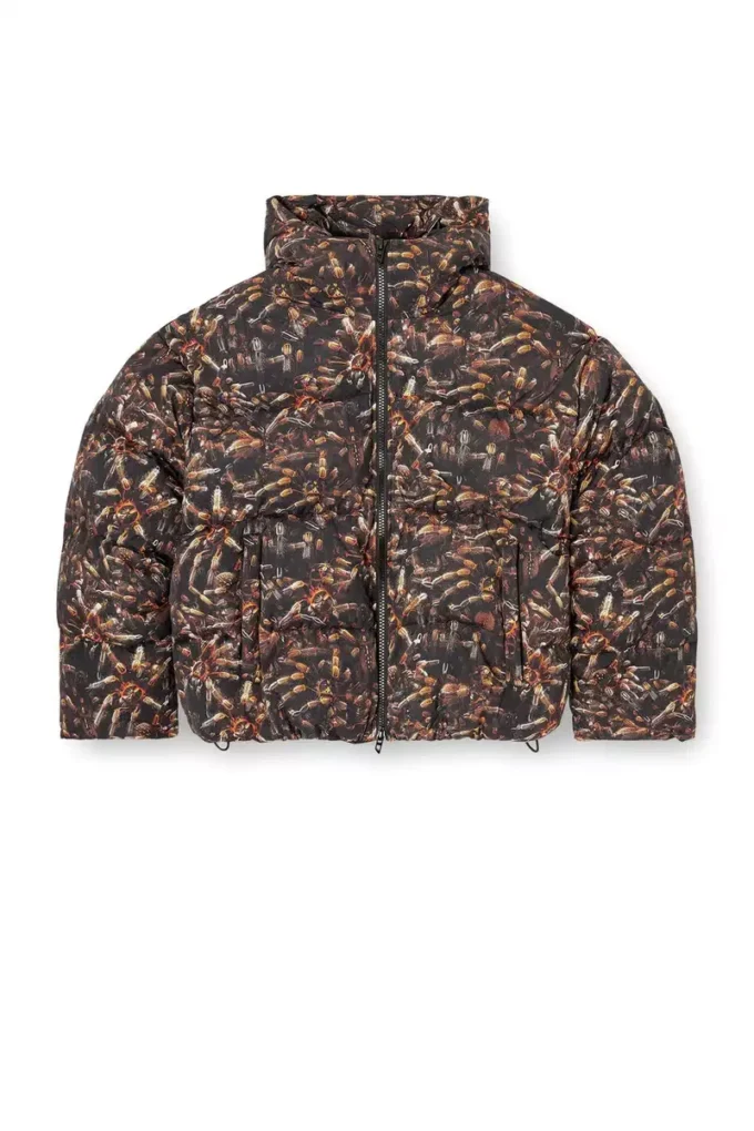 w-spider Piumino con cappuccio e stampa ragno w-spider Piumino con cappuccio e stampa ragno