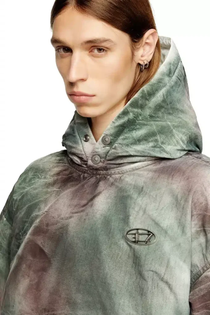 w-thug-jkt-puffy Giacca imbottita con cappuccio in nylon mimetico w-thug-jkt-puffy Giacca imbottita con cappuccio in nylon mimetico